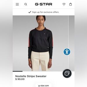 GStar Raw Nostelle Stripe Sweater